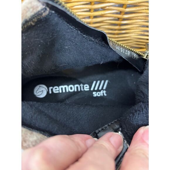 Women's Remonte Ankle Boots Size 39 Brown Beige Lace Up - Picture 7 of 9